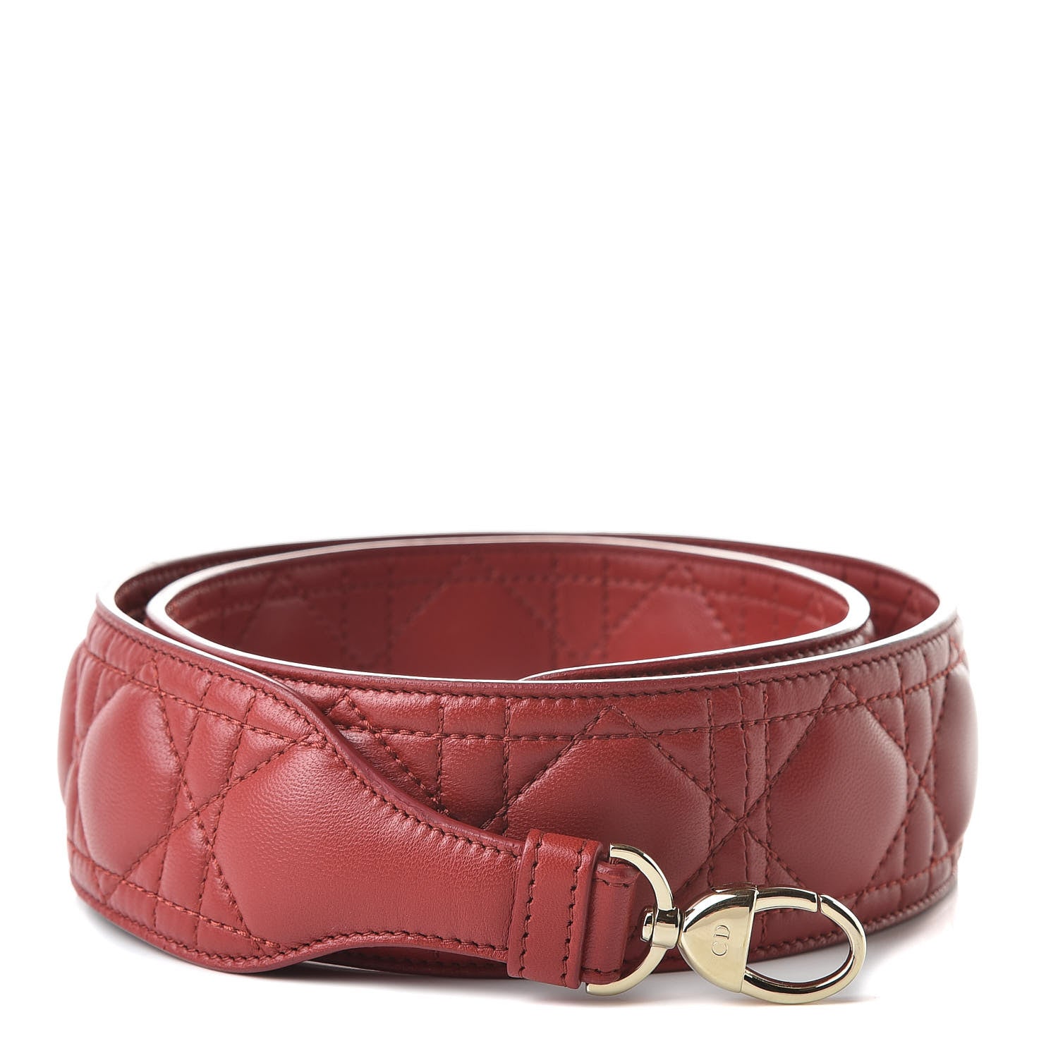 Christian Dior Lambskin Cannage Shoulder Strap Red 1 of 5