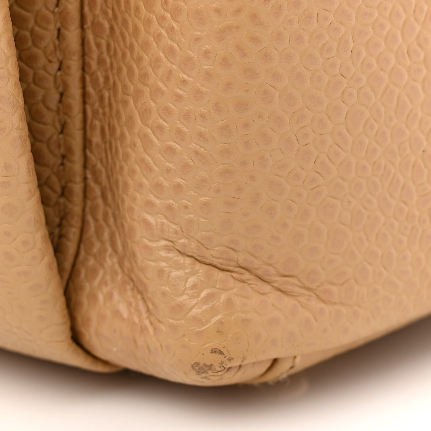 Caviar Flap Shoulder Bag Beige
