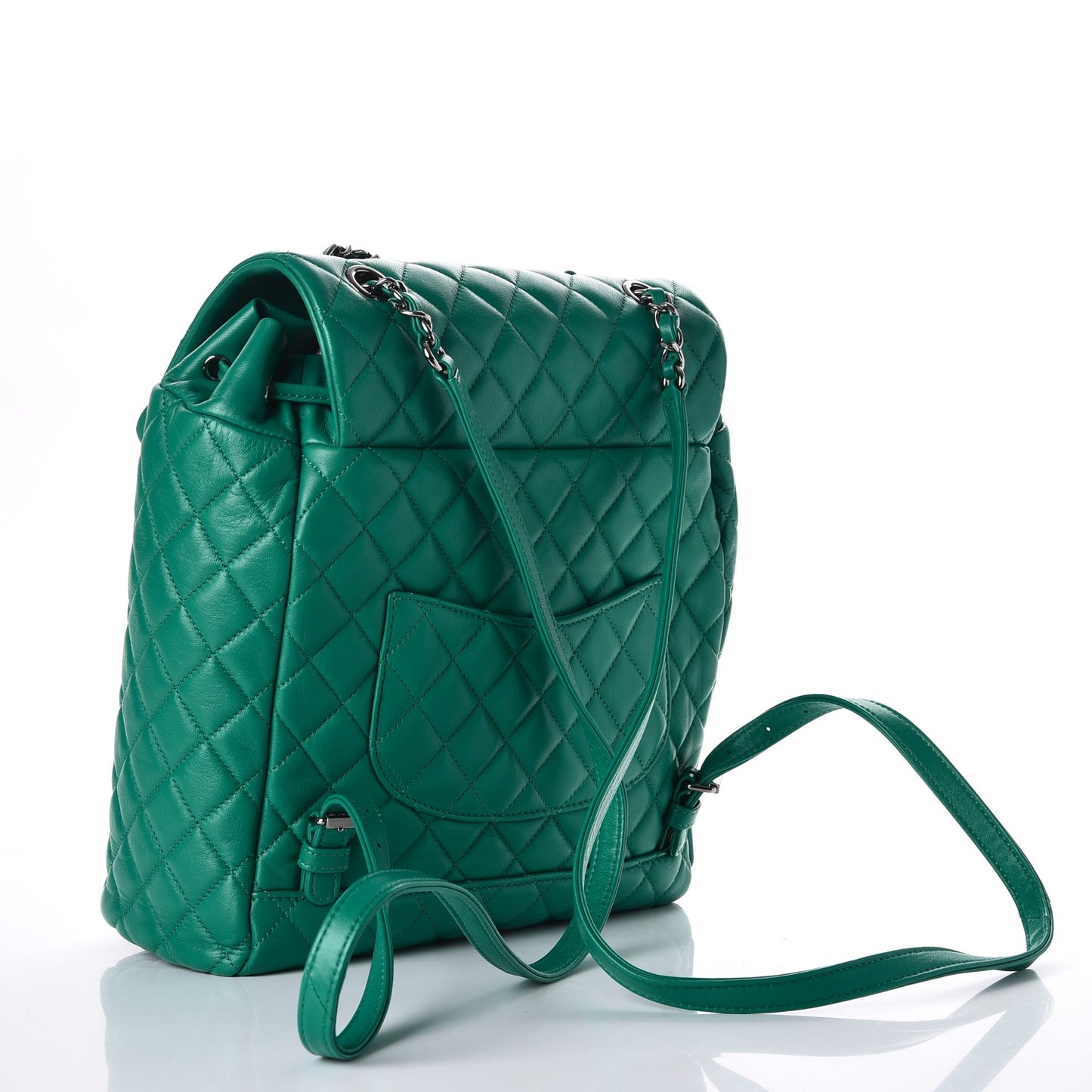 Calfskin Quilted Large Urban Spirit Backpack Green