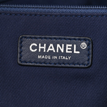 Chanel Woven Straw Raffia Small Deauville Tote Blue 6 of 9