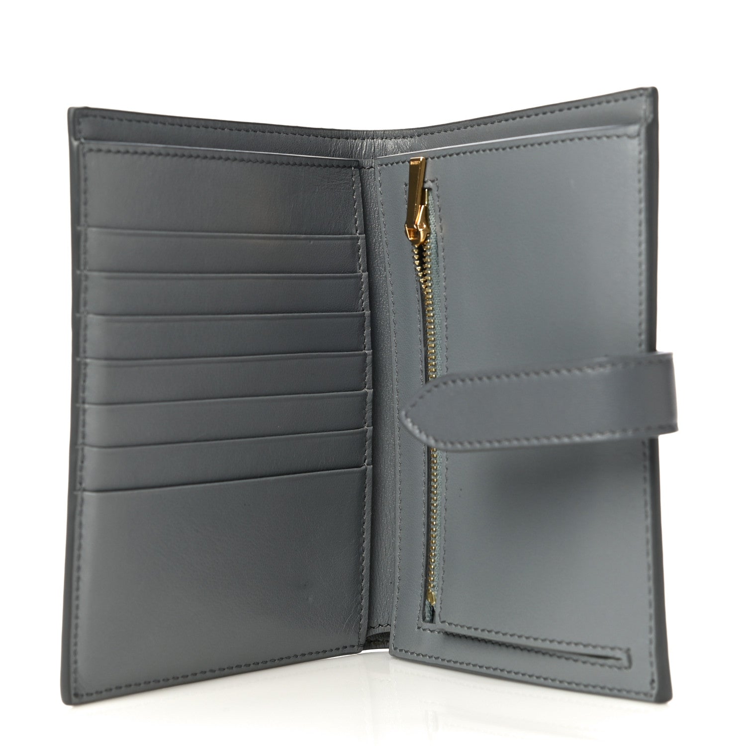 Celine Grained Calfskin Medium Multifunction Strap Wallet Grey 5 of 15