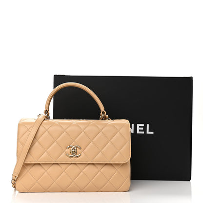 Chanel Lambskin Quilted Medium Trendy CC Flap Dual Handle Bag Beige 12 of 12