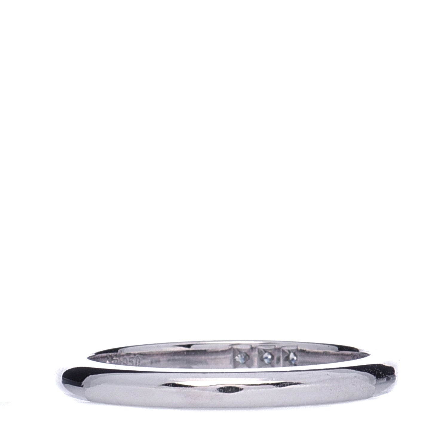 Tiffany Platinum Diamond 2mm Classic Wedding Band Ring 47 4 3 of 6