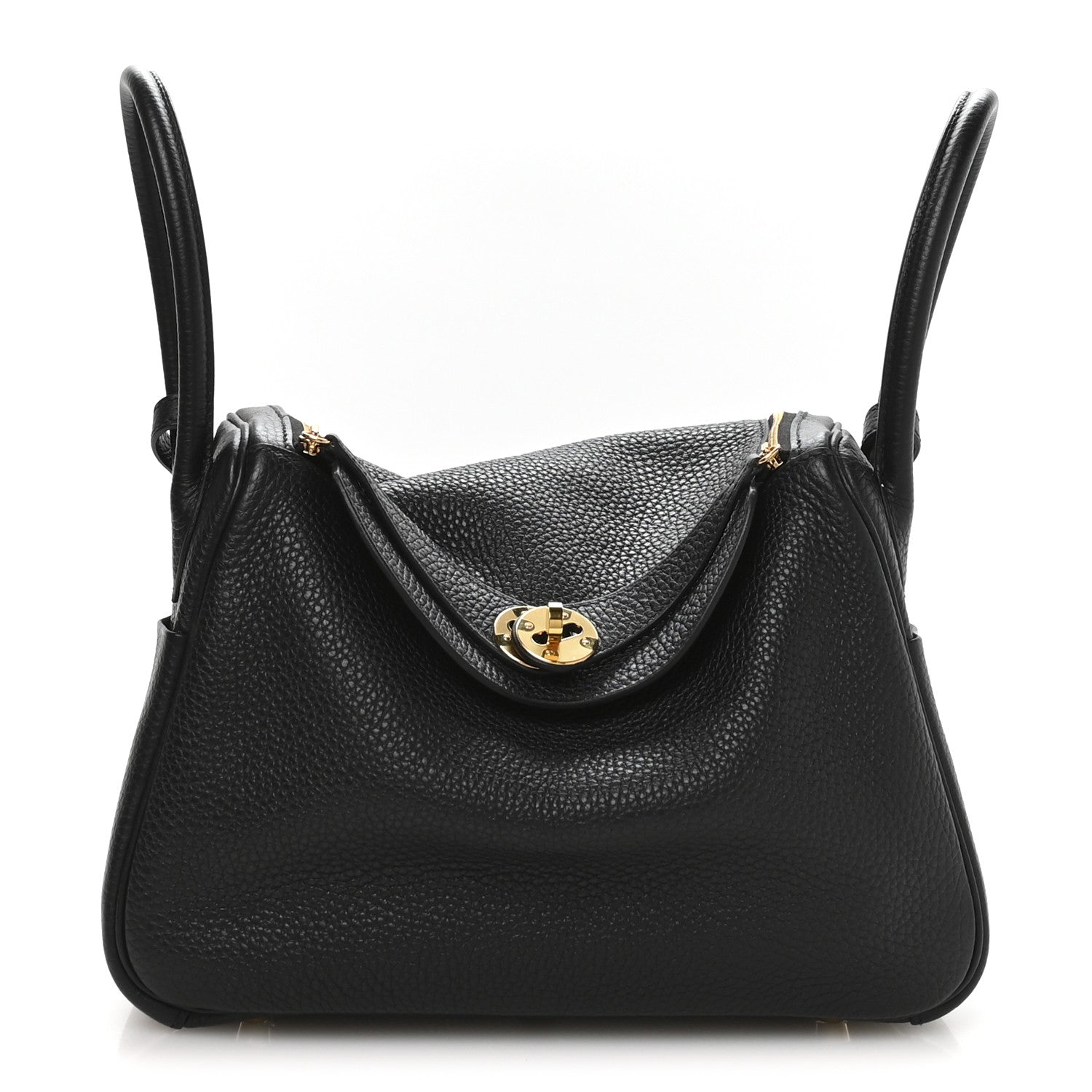 Hermes Taurillon Clemence Lindy 26 Black 1 of 11