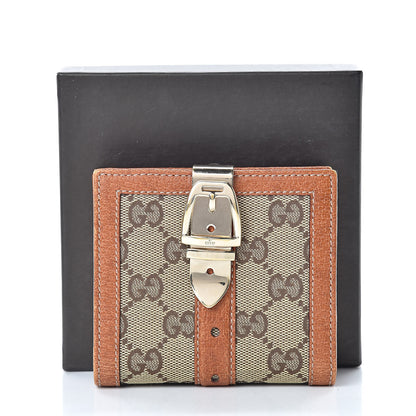 Gucci Monogram Buckle Compact Wallet Brown 16 of 16