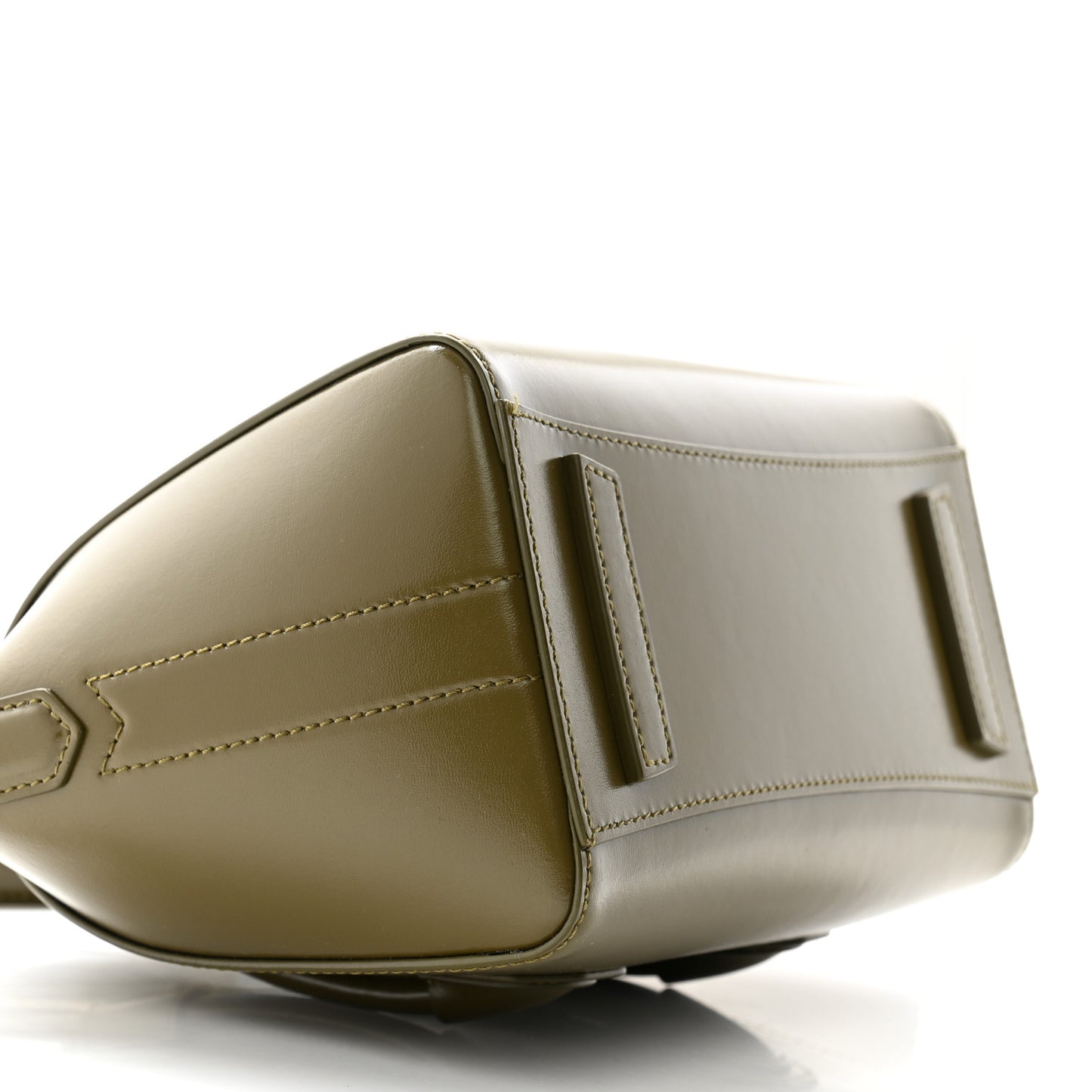 Box Calfskin Mini Lock Antigona Shoulder Bag Dark Khaki