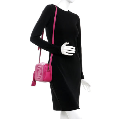 Gucci Pebbled Calfskin Small Soho Disco Bag Bright Bougainvillea 2 of 7