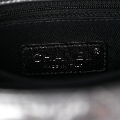 Chanel Metallic Aged Calfskin Quilted Mini Coco Handle Flap Silver 6 of 10
