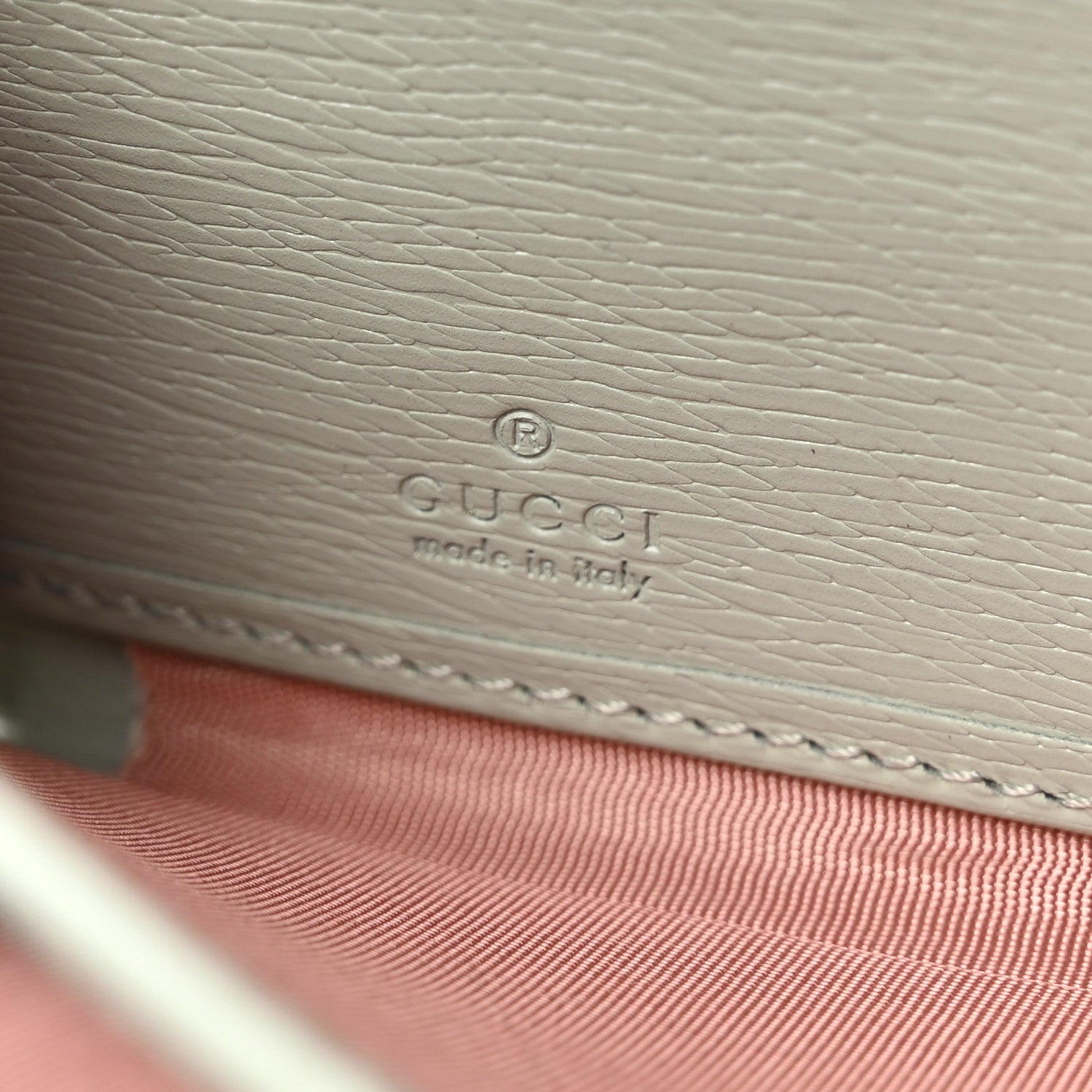 Gucci Textured Calfskin Gucci Script Zip Around Wallet Light Blue 6 of 6