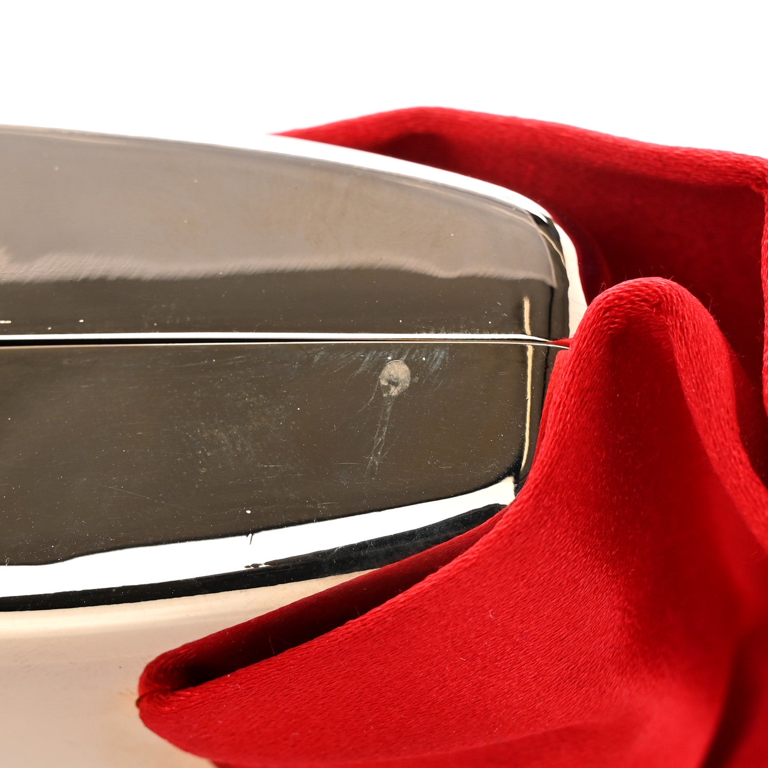 Salvatore Ferragamo Satin Bow Clutch Red 8 of 8