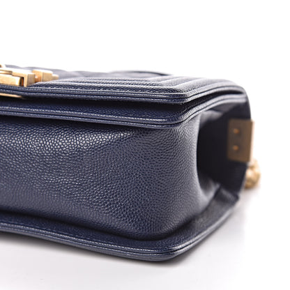 Chanel Caviar Quilted Small Boy Flap Navy 10 of 10