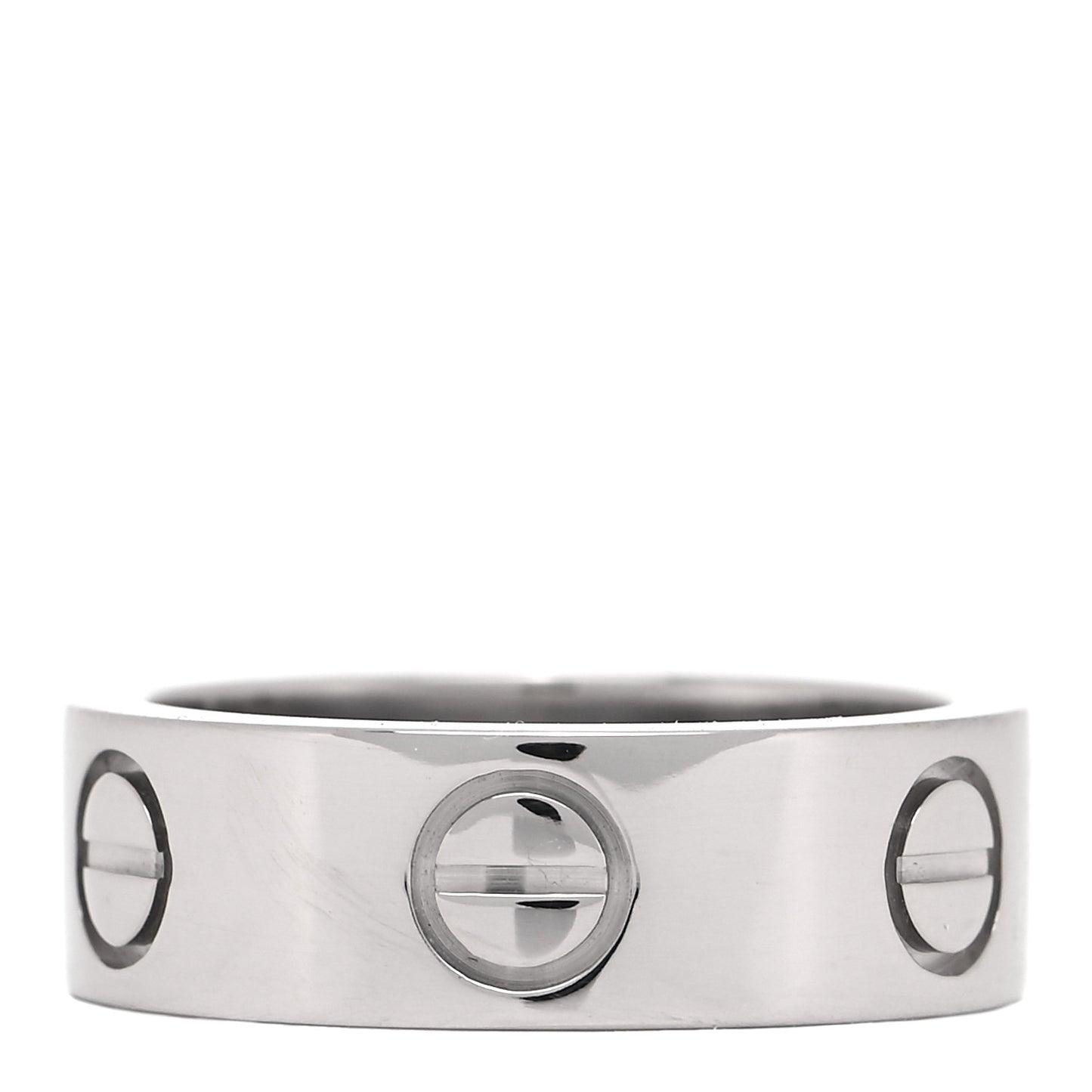 18K White Gold 5.5mm LOVE Ring 46 3.75
