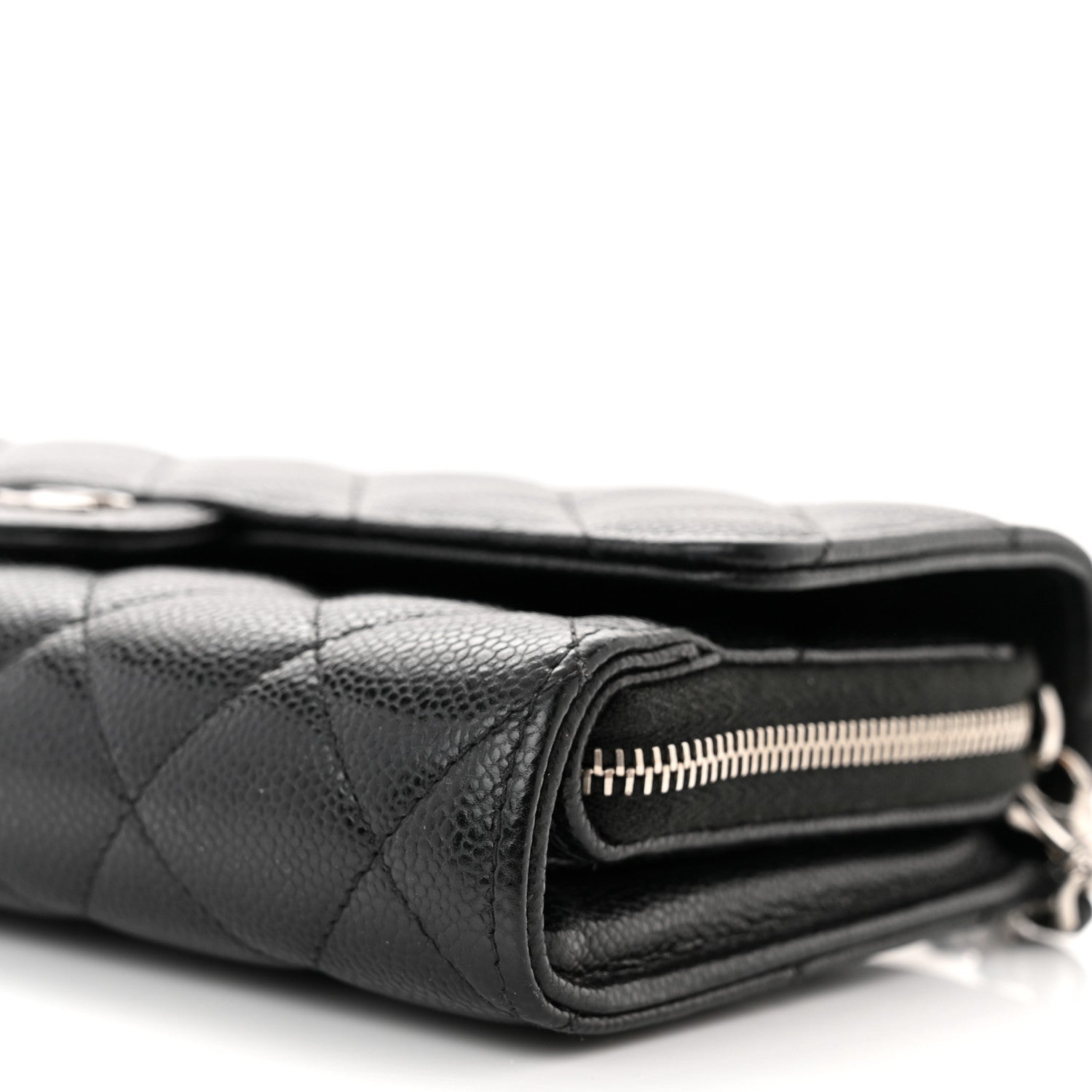 Chanel Caviar Quilted Phone Holder Wallet on Removable Chain Black 12 of 17