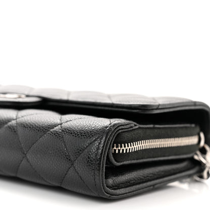 Chanel Caviar Quilted Phone Holder Wallet on Removable Chain Black 12 of 17