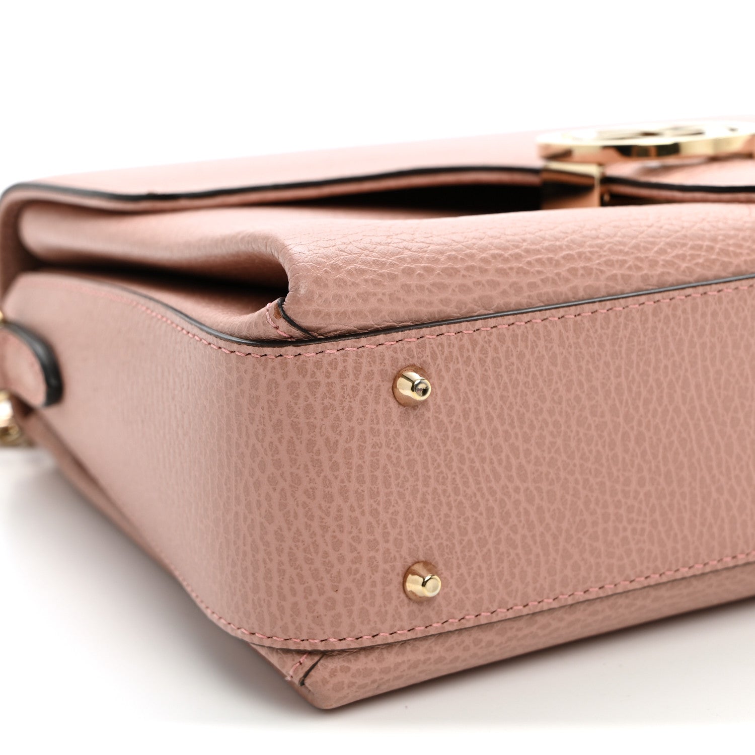 Gucci Dollar Calfskin Interlocking G Top Handle Shoulder Bag Soft Pink 9 of 11