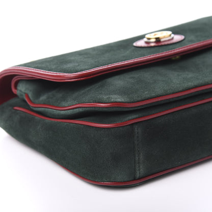 Gucci Suede Azalea Calfskin Small Marina Chain Shoulder Bag Green Red 6 of 10