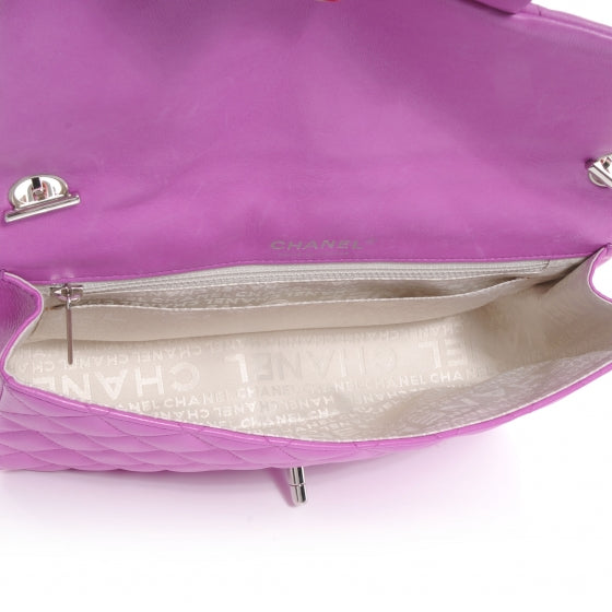 Lambskin Heart Valentine Medium Flap Fuchsia