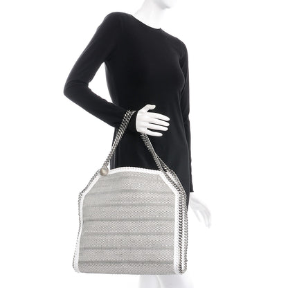 Stella McCartney Woven Moire Falabella Tote Pure White 2 of 10