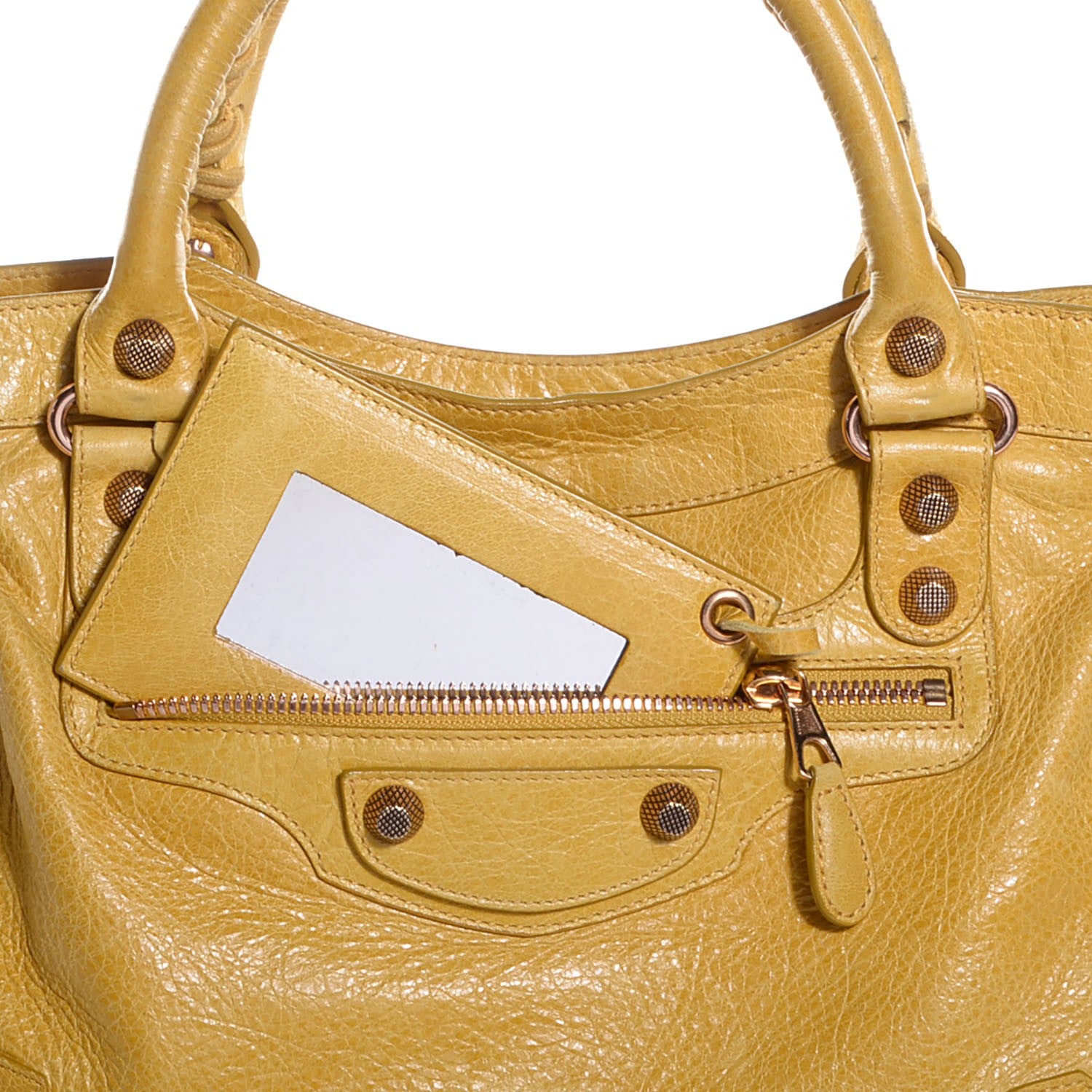 Balenciaga Agneau Giant 12 Rose Gold Hardware Town Moutarde 11 of 12