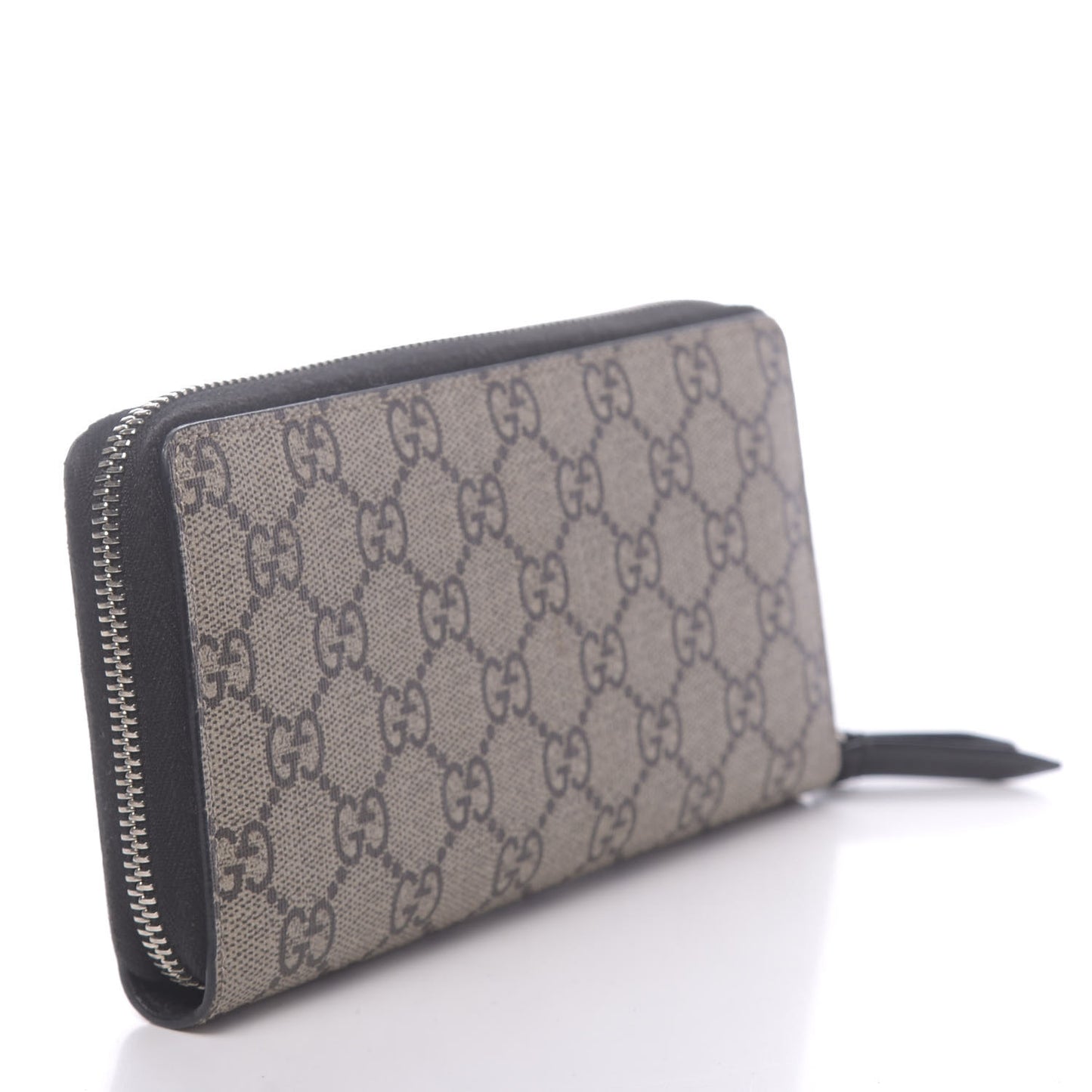 GG Supreme Monogram Kingsnake Zip Around Wallet Black