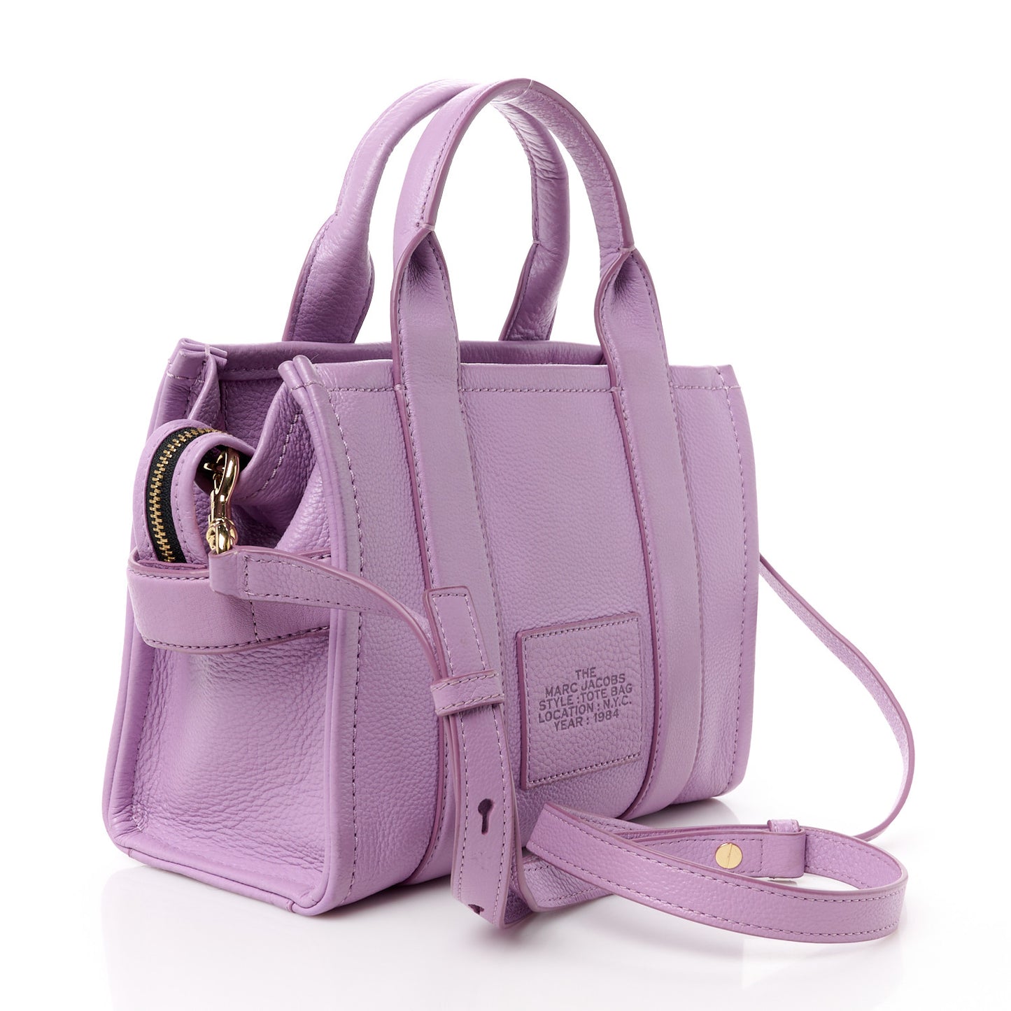 Grained Calfskin Small The Tote Bag Regal Orchid