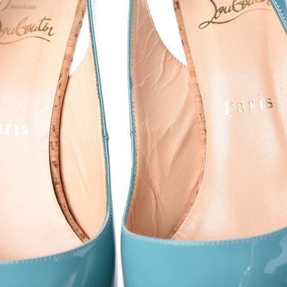Christian Louboutin Patent Cork So Private 120 Pumps 38.5 Blue 13 of 16