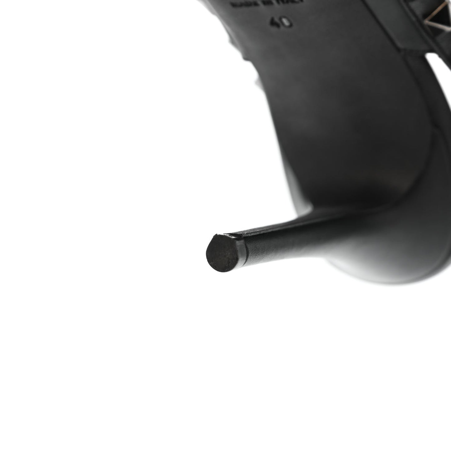 Nappa Rockstud Ankle Strap Pumps 40 Black