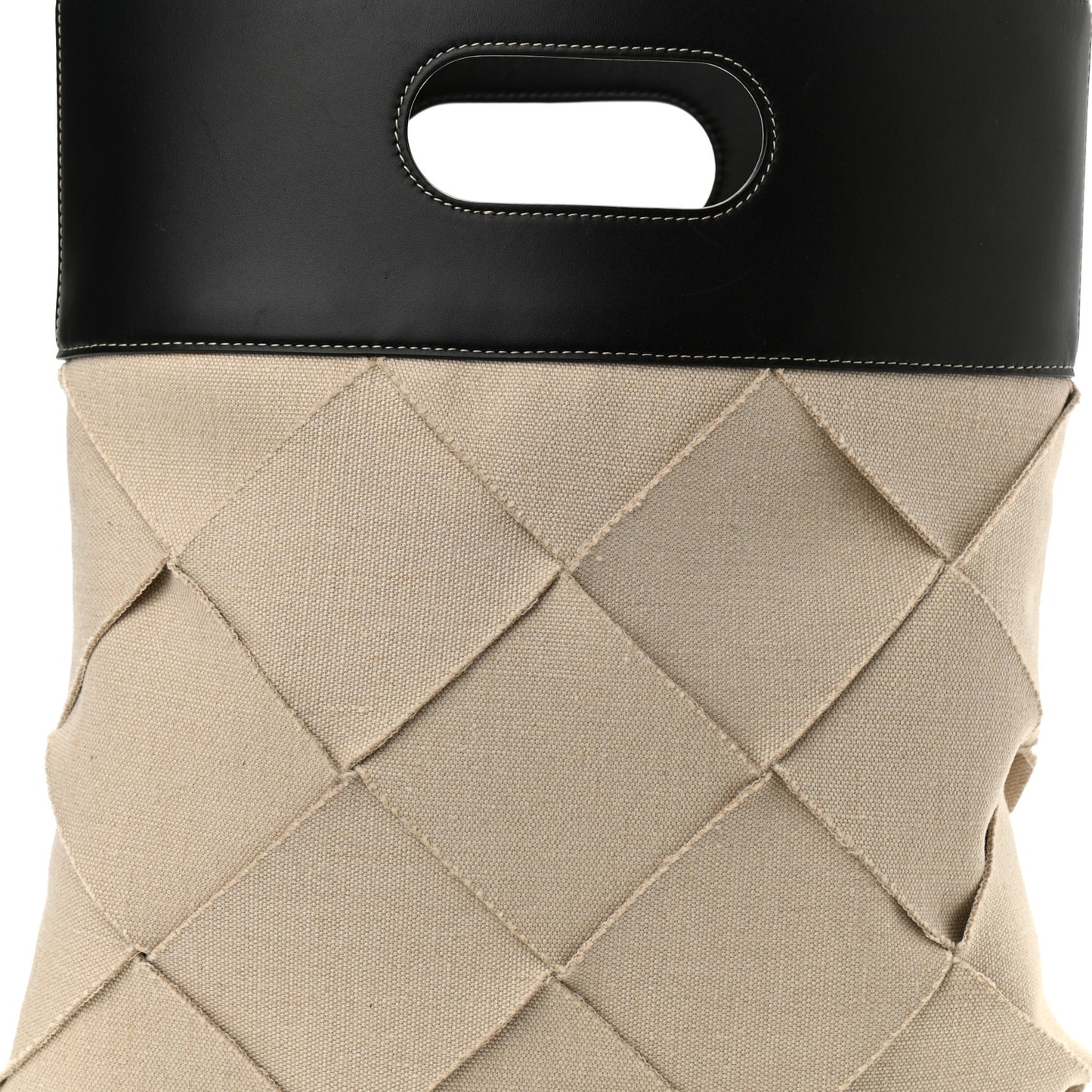 Canvas French Calfskin Small Slip Tote