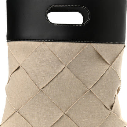Bottega Veneta Canvas French Calfskin Small Slip Tote 7 of 9
