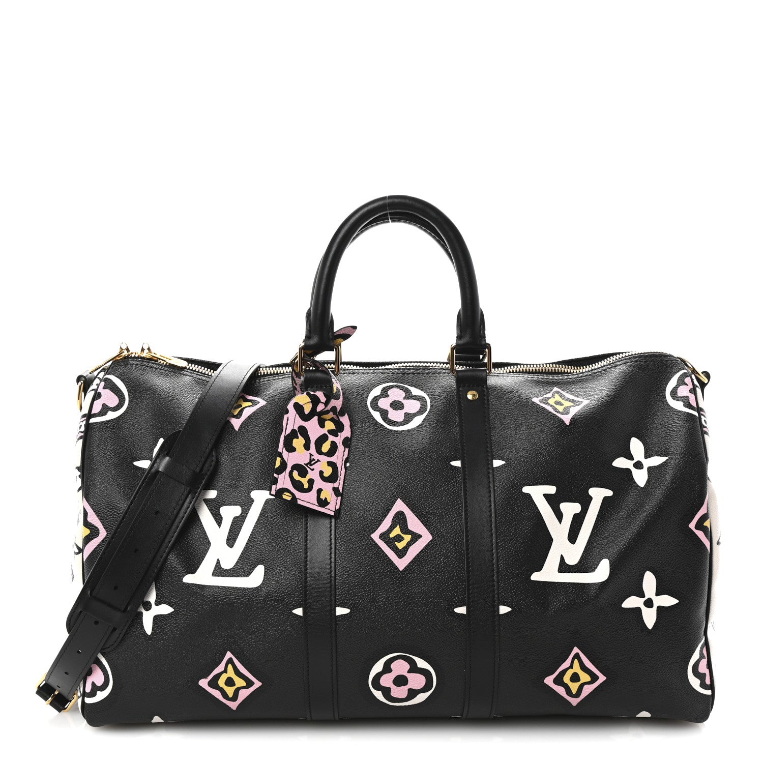Louis Vuitton Monogram Giant Wild At Heart Keepall Bandouliere 45 Black 1 of 8
