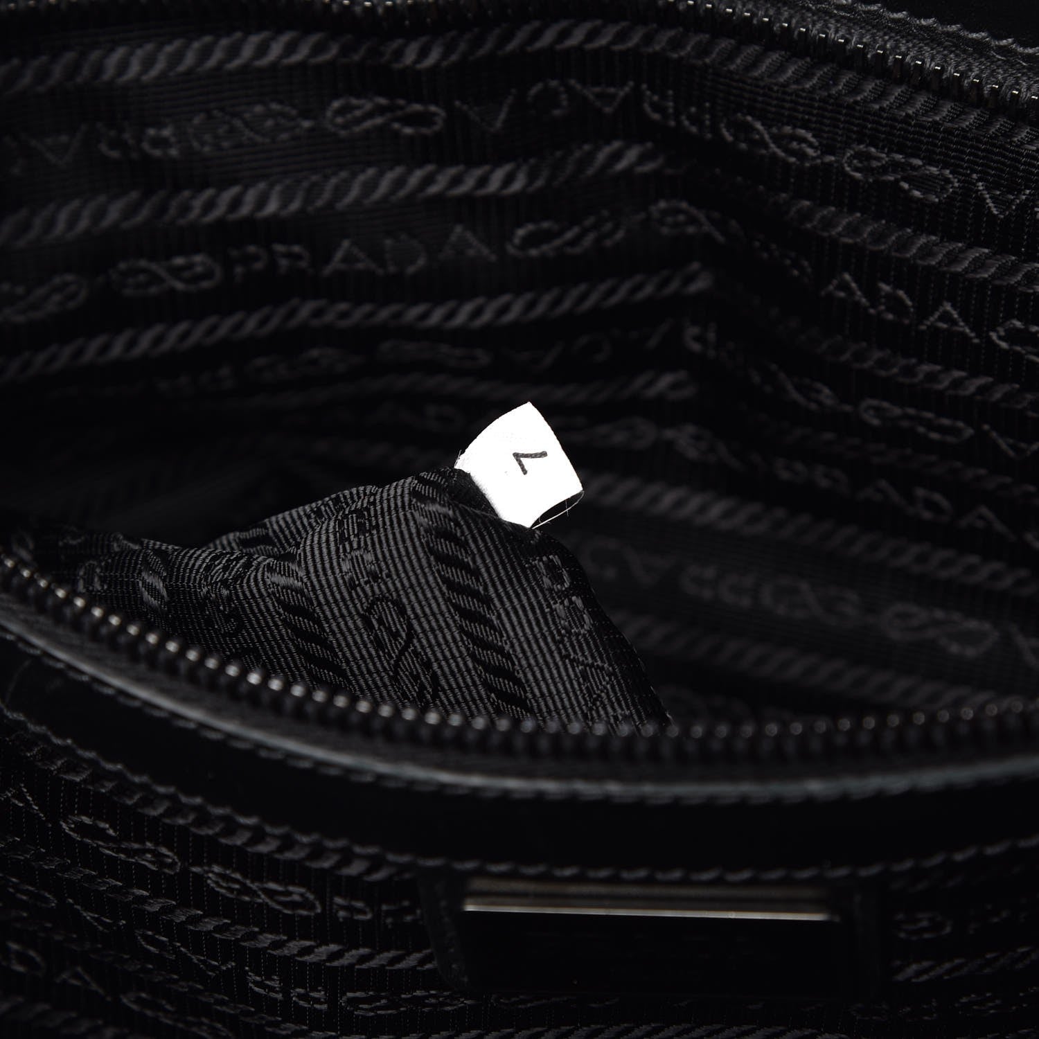 Prada City Calf Tessuto Nylon Shopping Tote Black 8 of 8