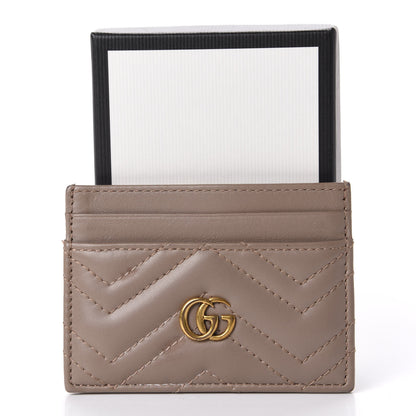 Gucci Calfskin Matelasse GG Marmont Card Holder Porcelain Rose 10 of 10