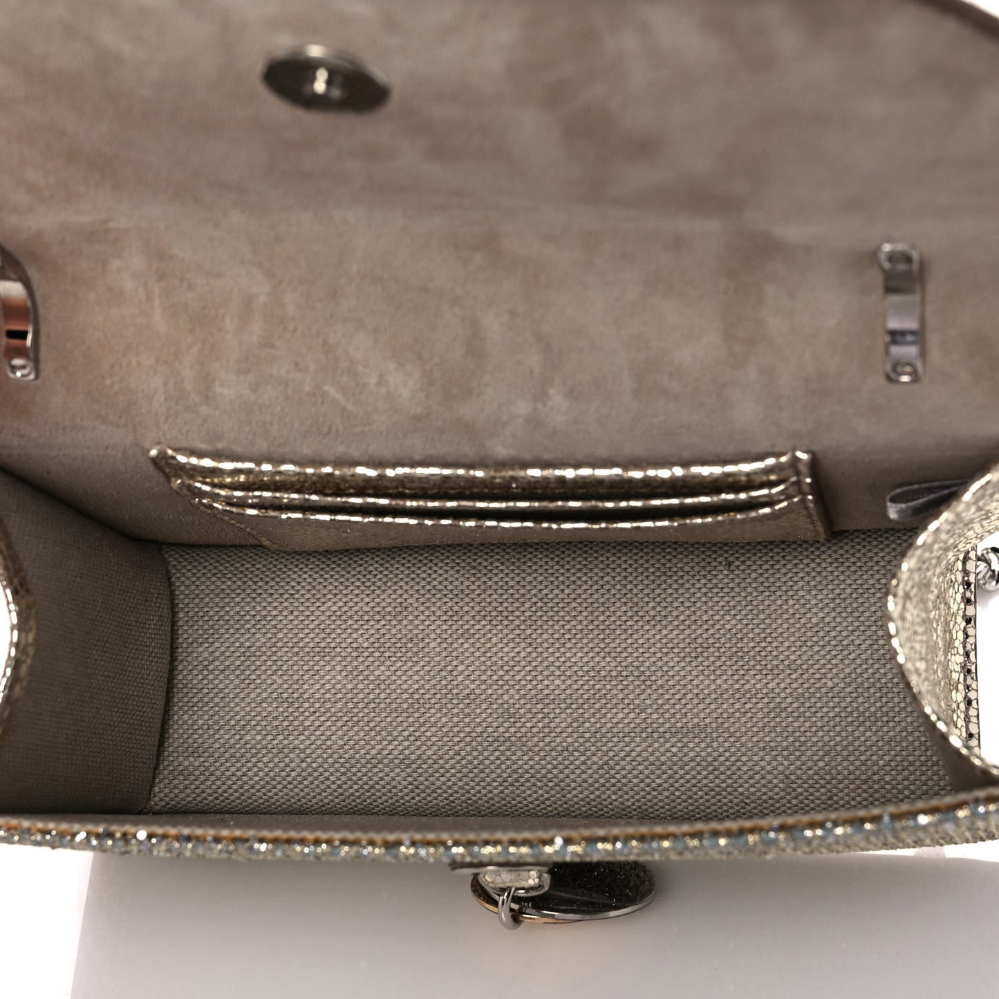 Glitter Fabric Finley Mini Shoulder Bag Champagne