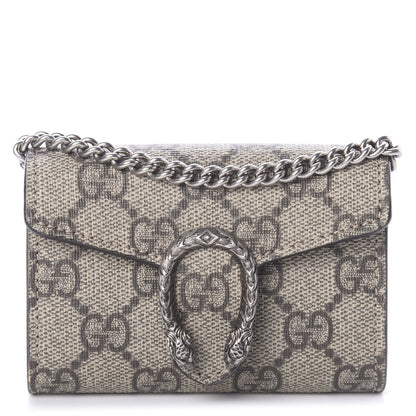 Gucci GG Supreme Monogram Dionysus Coin Purse Taupe 1 of 5