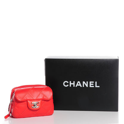 Chanel Calfskin Ultimate Stitch Mini Flap WOC Bag Light Red 11 of 11