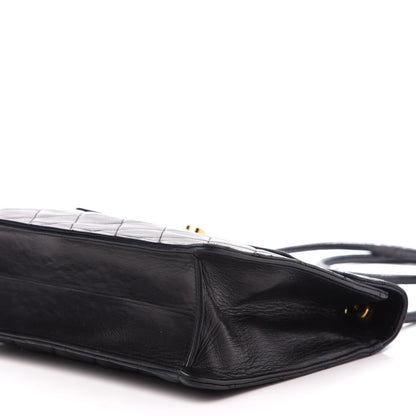 Chanel Lambskin Quilted Push Lock Flap Bag Black 10 of 11