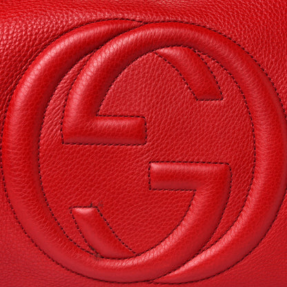 Gucci Pebbled Calfskin Large Soho Hobo Red 9 of 17