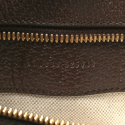 Gucci Monogram Jumbo GG Textured Dollar Calfskin Web Tote Bag Camel Ebony New Acero 7 of 12