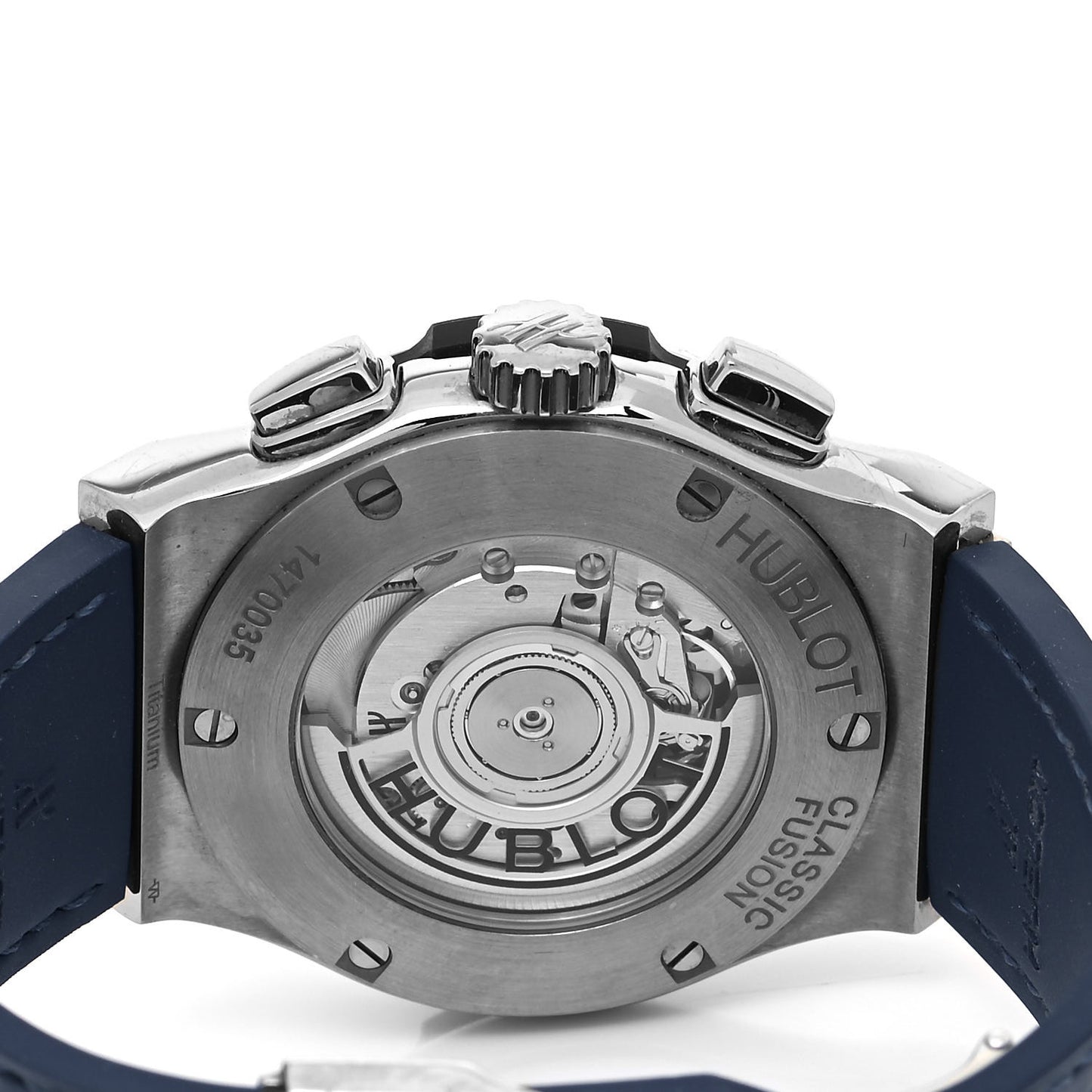 Titanium Alligator 42mm Classic Fusion Chronograph Automatic Watch Blue 541.NX.7170.LR