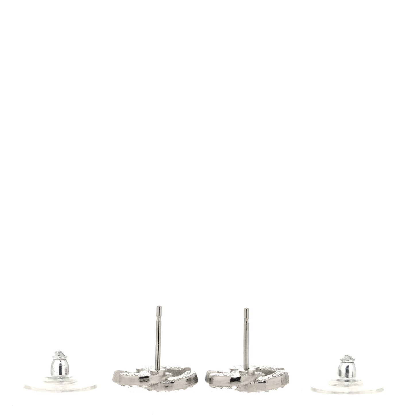Crystal CC Earrings Silver