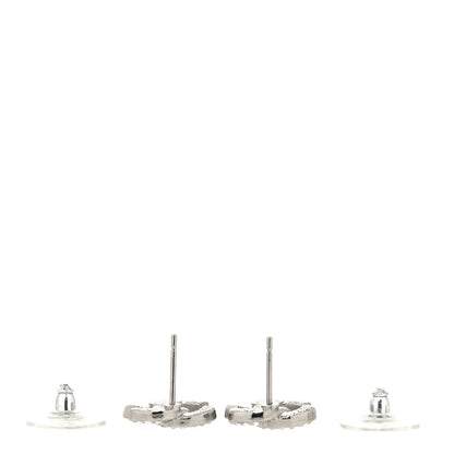 Chanel Crystal CC Earrings Silver 3 of 4