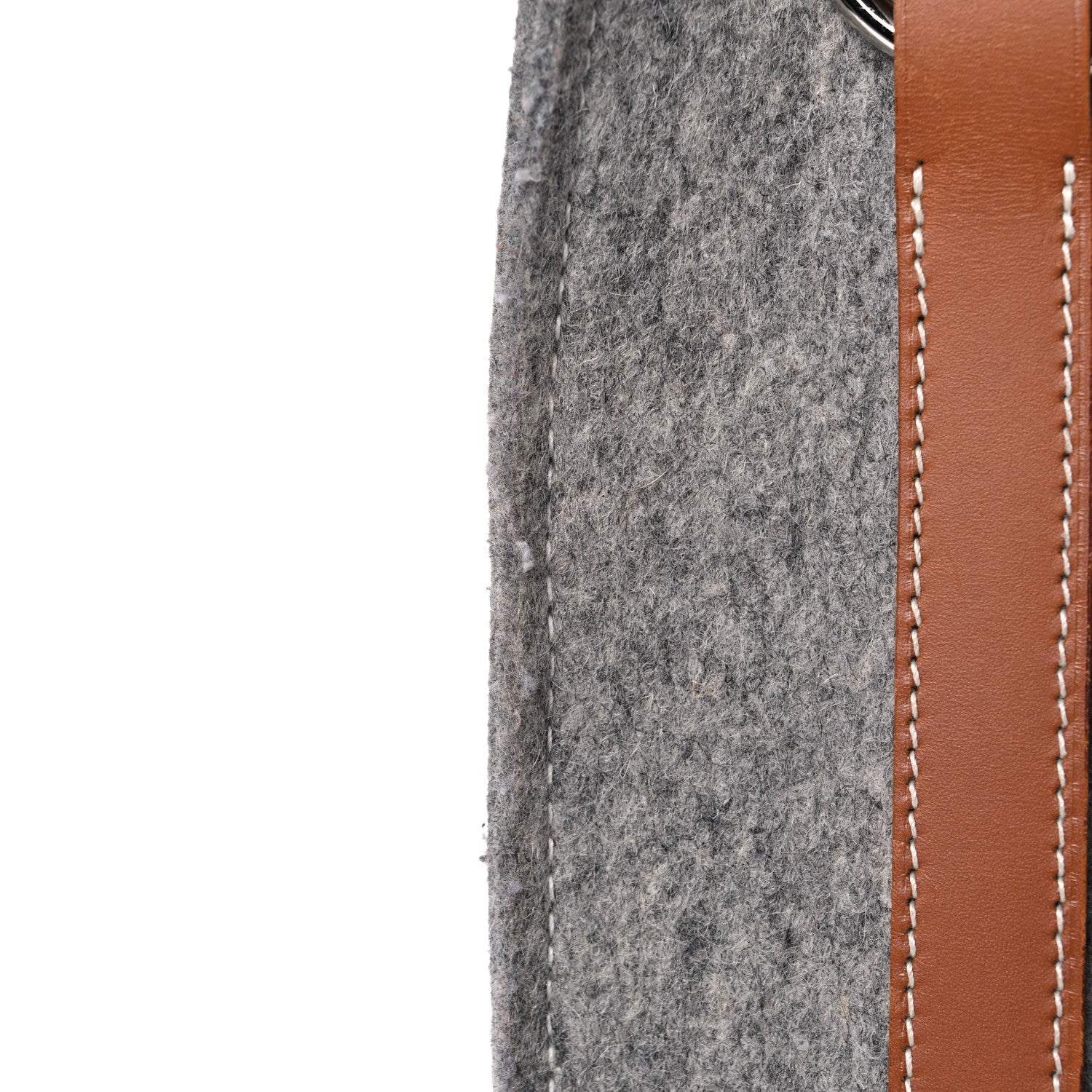 Hermes Feutre Vache Hunter Cabalicol Tote Gris Clair Gold 16 of 16