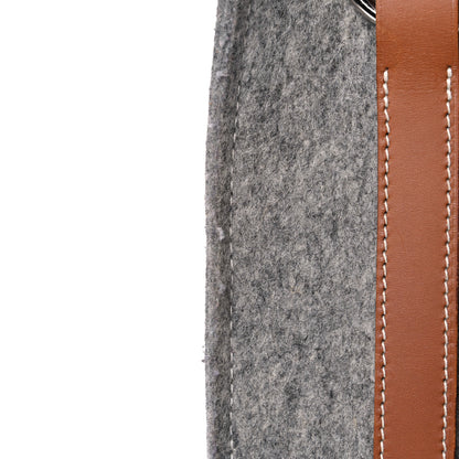 Hermes Feutre Vache Hunter Cabalicol Tote Gris Clair Gold 16 of 16