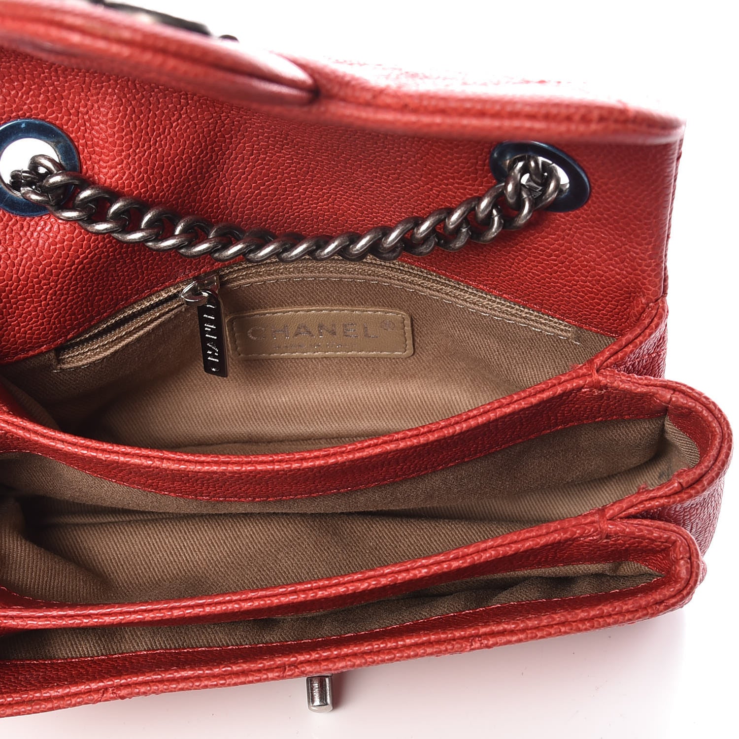 Chanel Caviar Quilted Mini Simply CC Flap Red 5 of 11