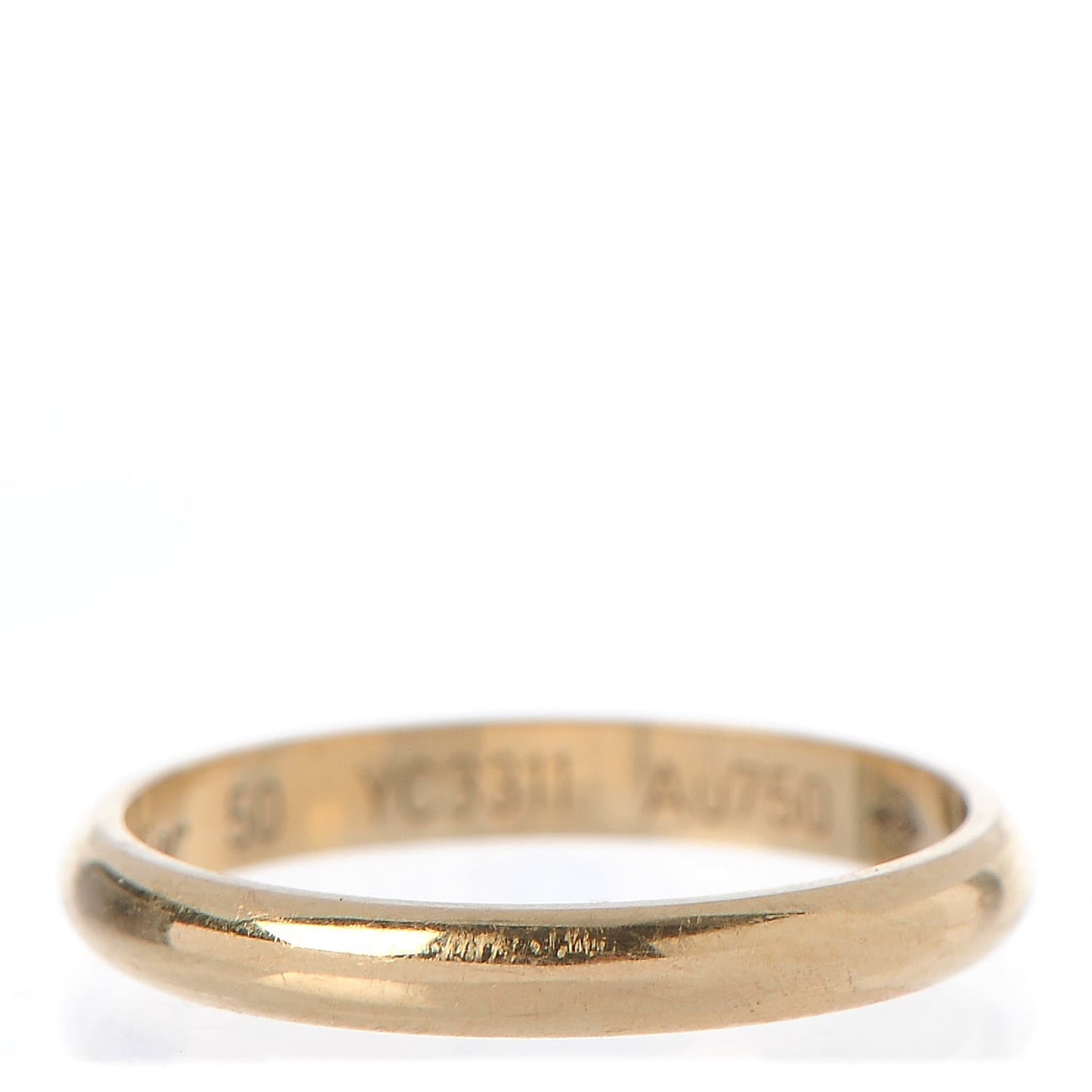 18K Yellow Gold Band Ring 50 5.25