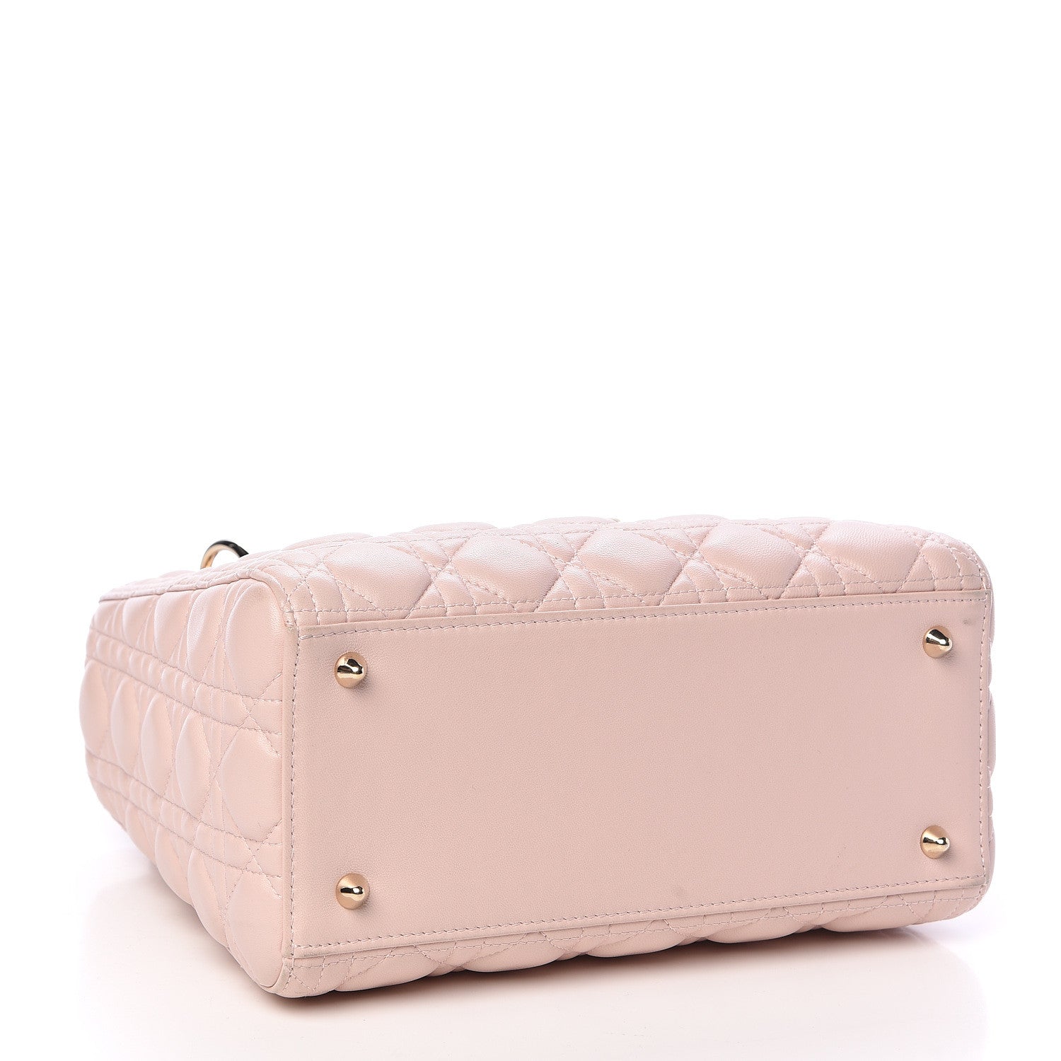 Christian Dior Lambskin Cannage Medium Lady Dior Light Pink 4 of 15