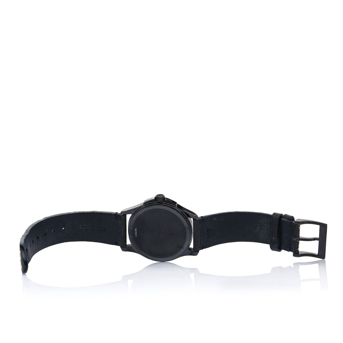 PVD Stainless Steel Canvas 38mm G-Timeless GucciGhost Quartz Watch Black