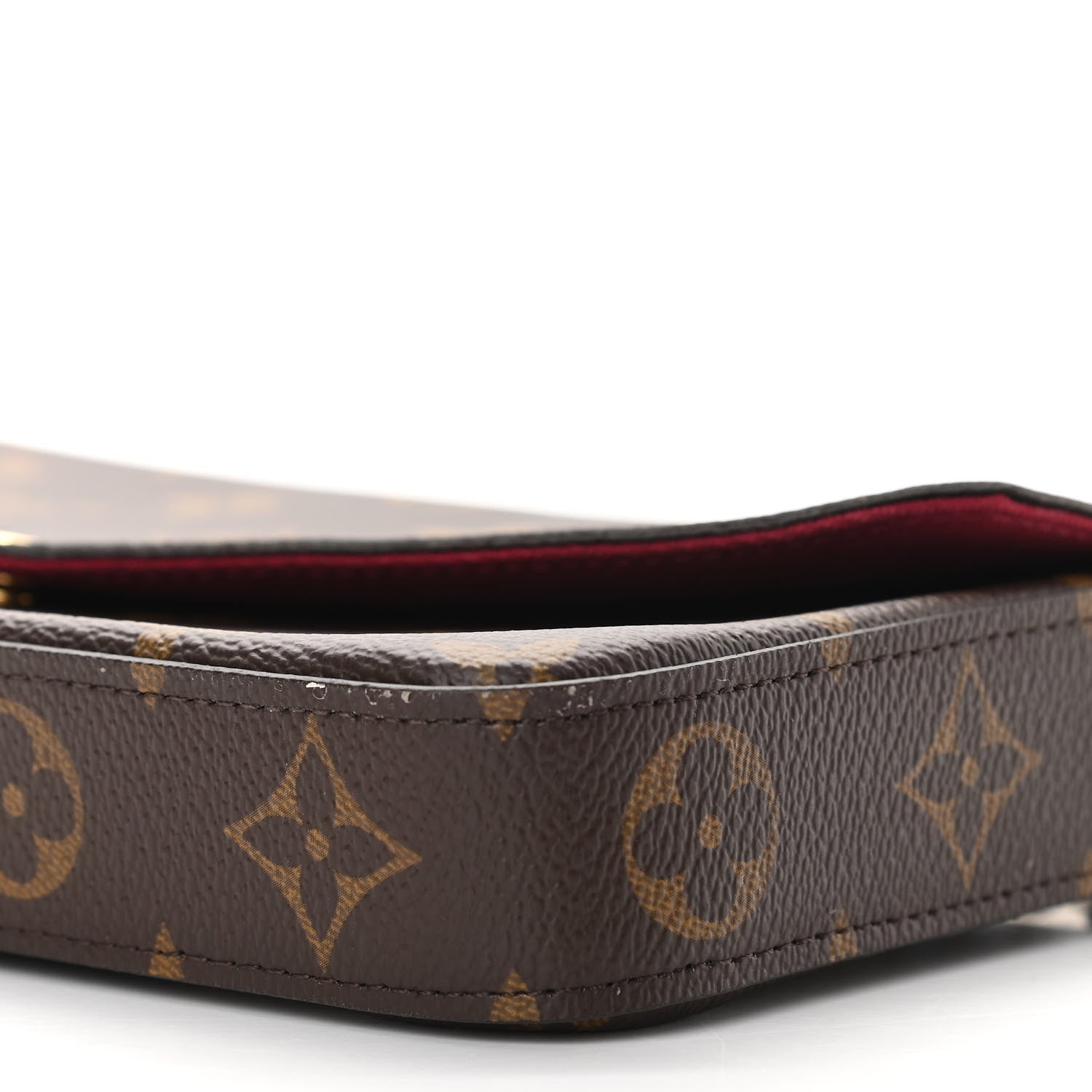 Louis Vuitton Monogram Pochette Felicie Chain Wallet Fuchsia 10 of 11
