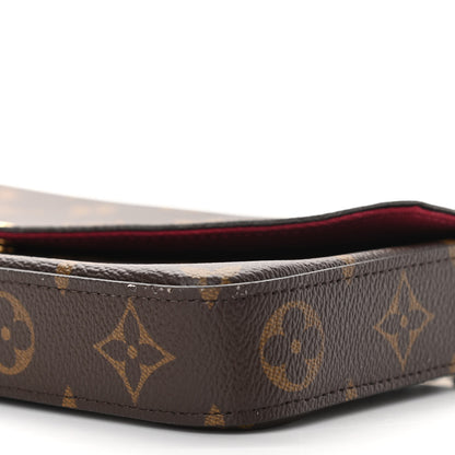 Louis Vuitton Monogram Pochette Felicie Chain Wallet Fuchsia 10 of 11