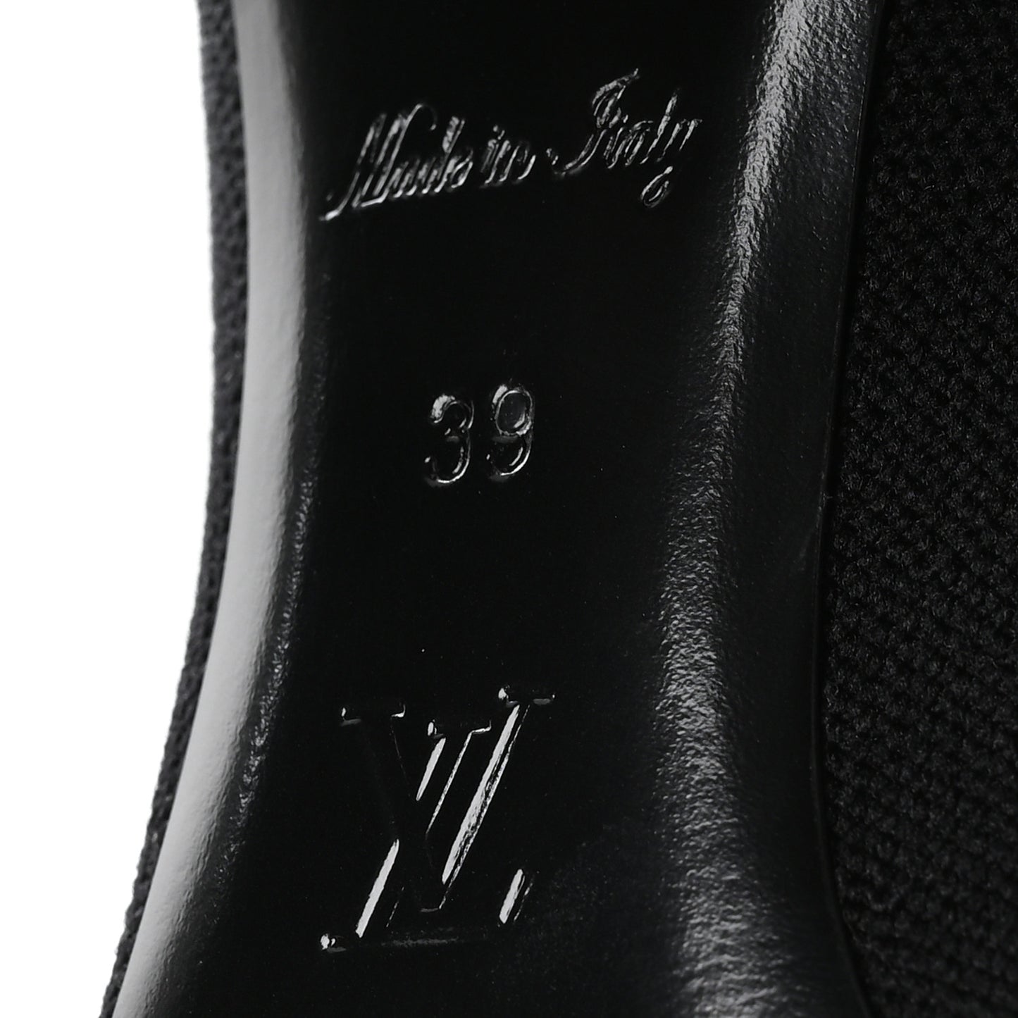Monogram Stretch Fabric Silhouette Ankle Boots 39 Black